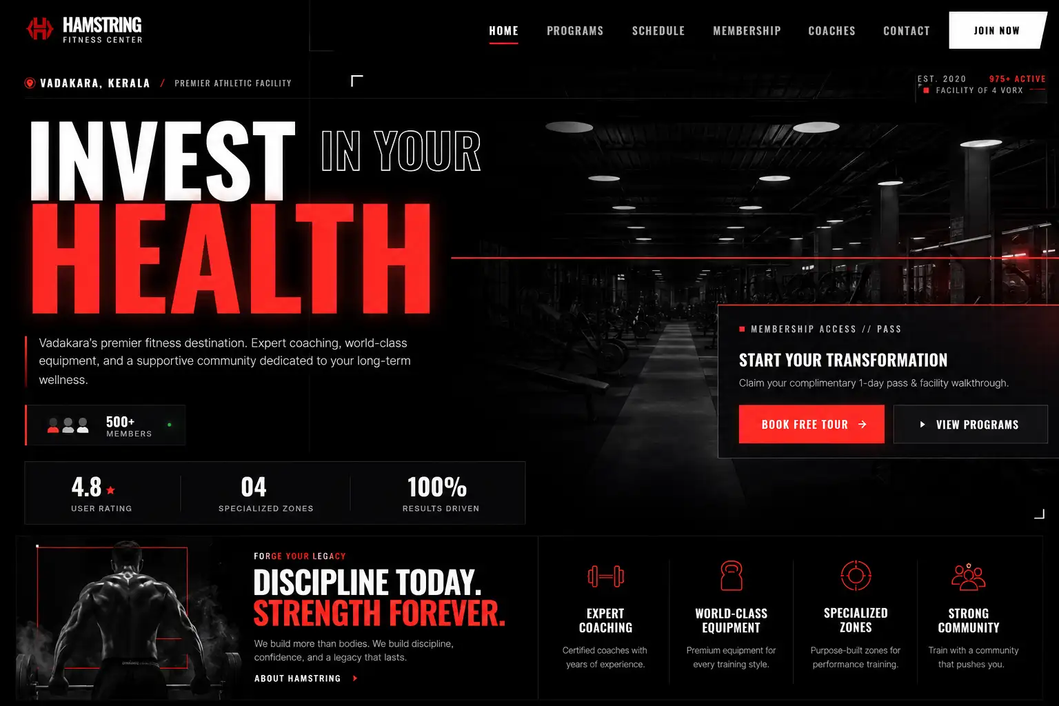Hamstring Fitness Center project preview